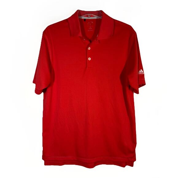 Adidas Climalite Golf Men's Orange Short Sleeve Polo Shirt Size M Active casual - Picture 1 of 2